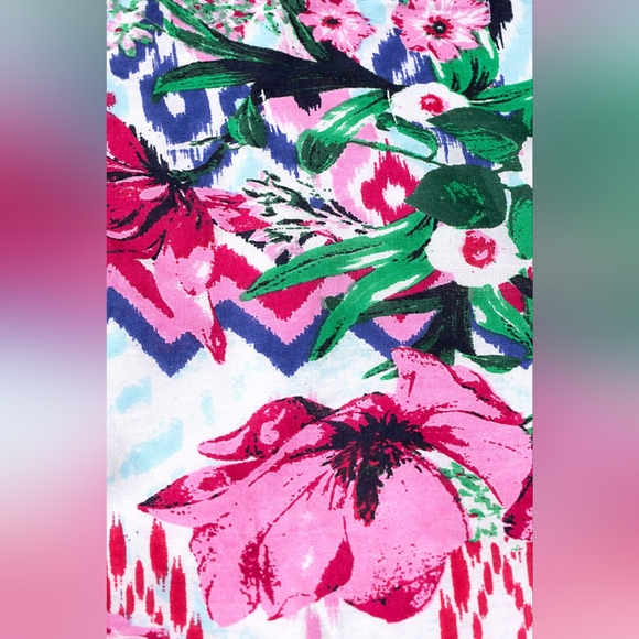 Boho Chic Beach Yoga Hobo Shoulder Bag - 100% Cotton - Floral & Ethnic Design - Picture 4 of 8